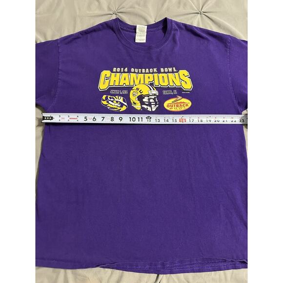 LSU Tigers Louisiana State 2014 Outback Bowl Tampa Men Size XL T-shirt - Picture 6 of 9